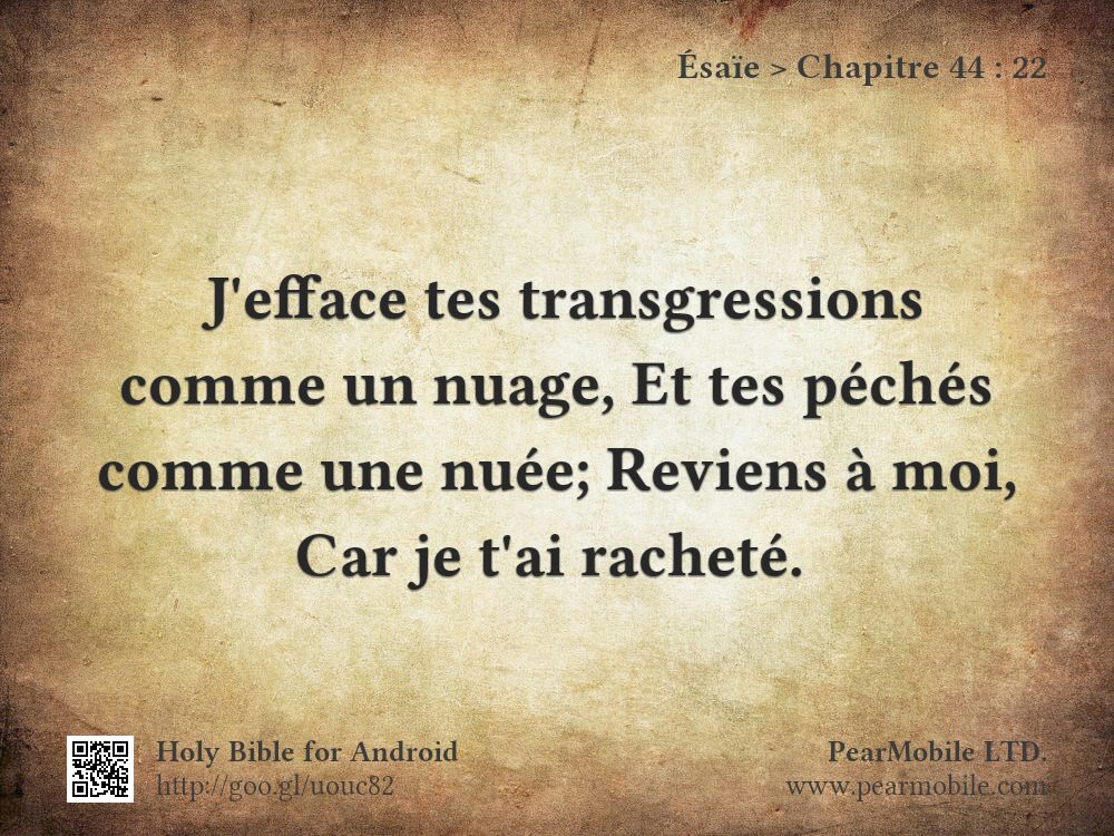 Ésaïe, Chapitre 44:22